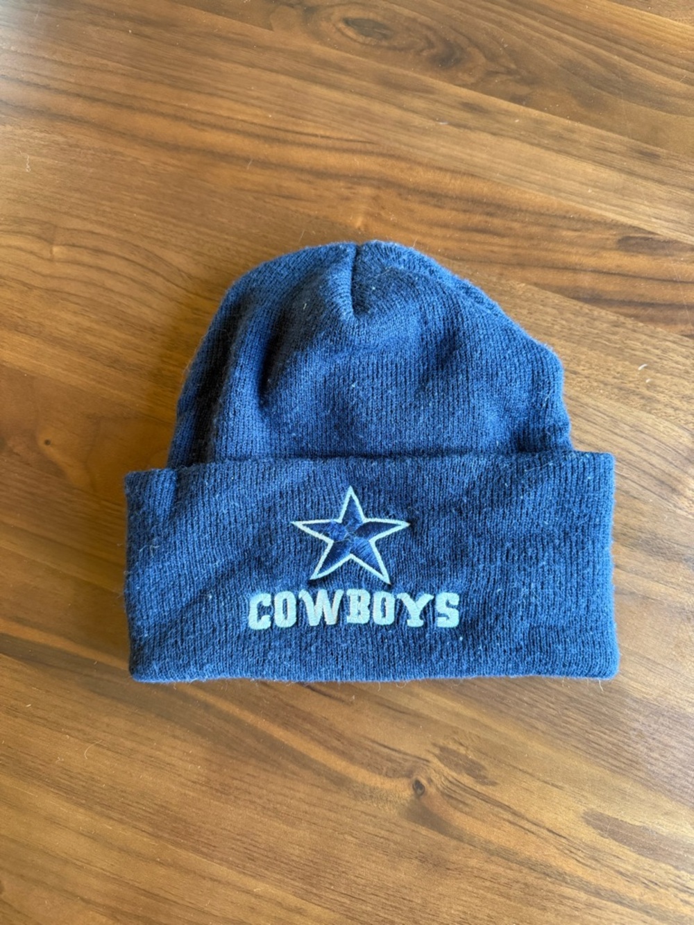 Vintage Dallas Cowboys Beanie NFL The Game Knit Hat Blue